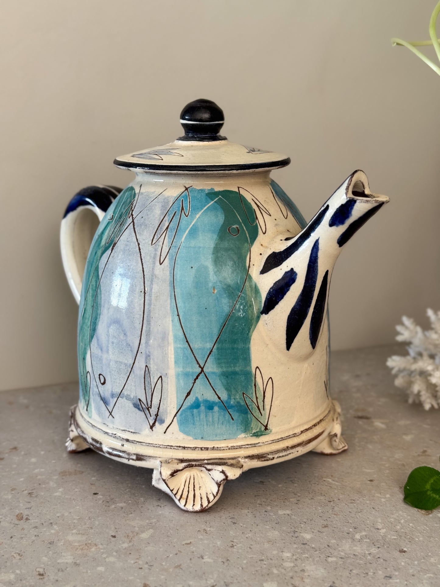 Very Rare Studio Pottery Teapot by Kevin Warren, Norfolk
