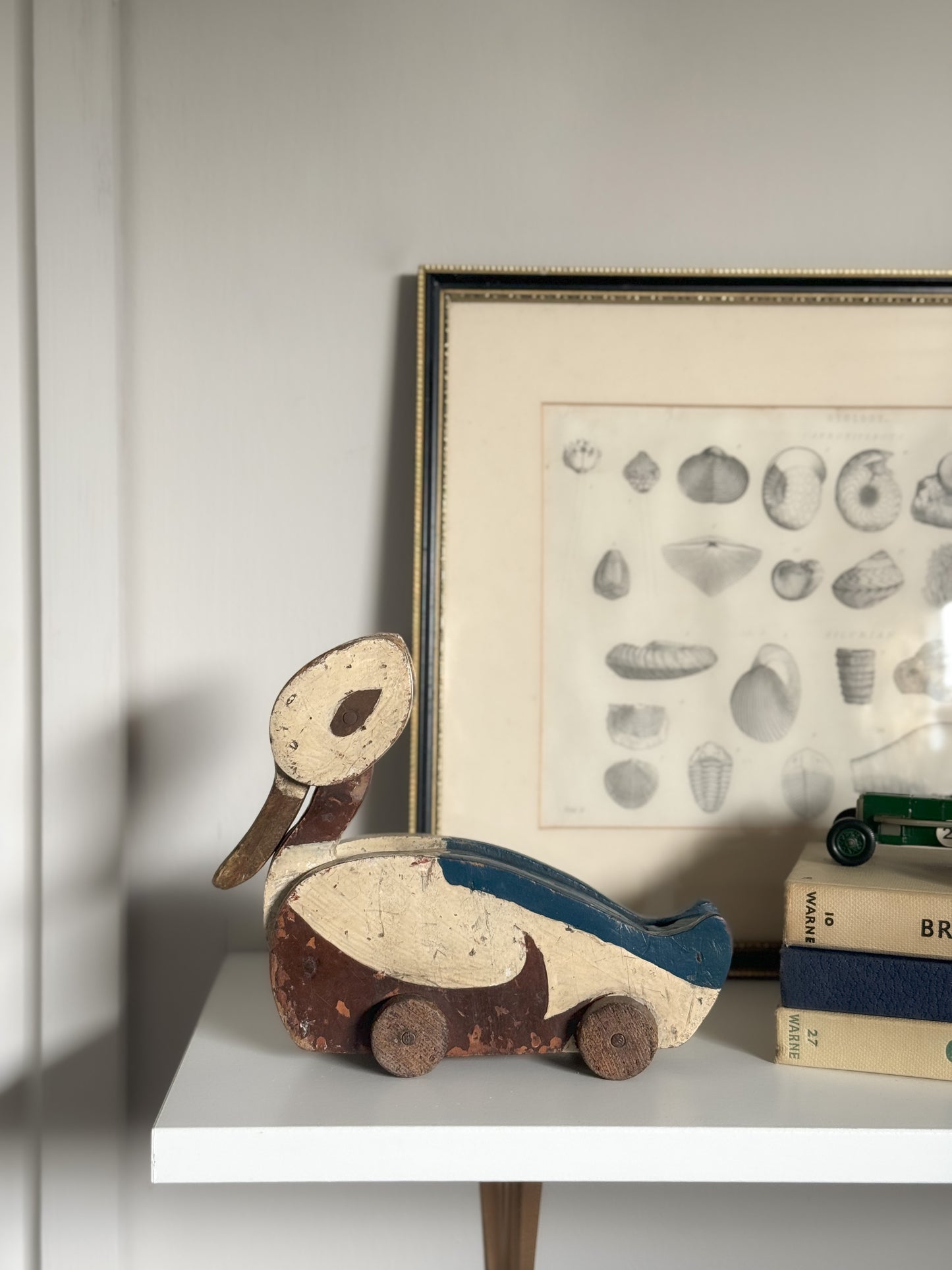 Antique Handmade Wooden Duck Toy