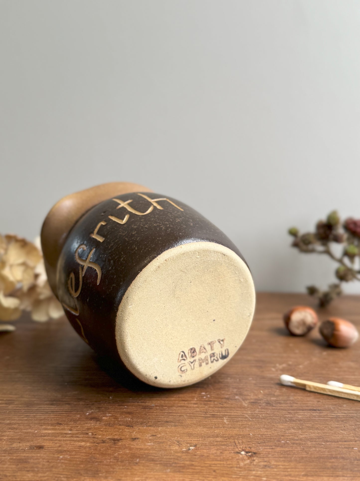 Vintage Welsh Studio Pottery ‘Llefrith’ Milk Jug by Abaty Pottery