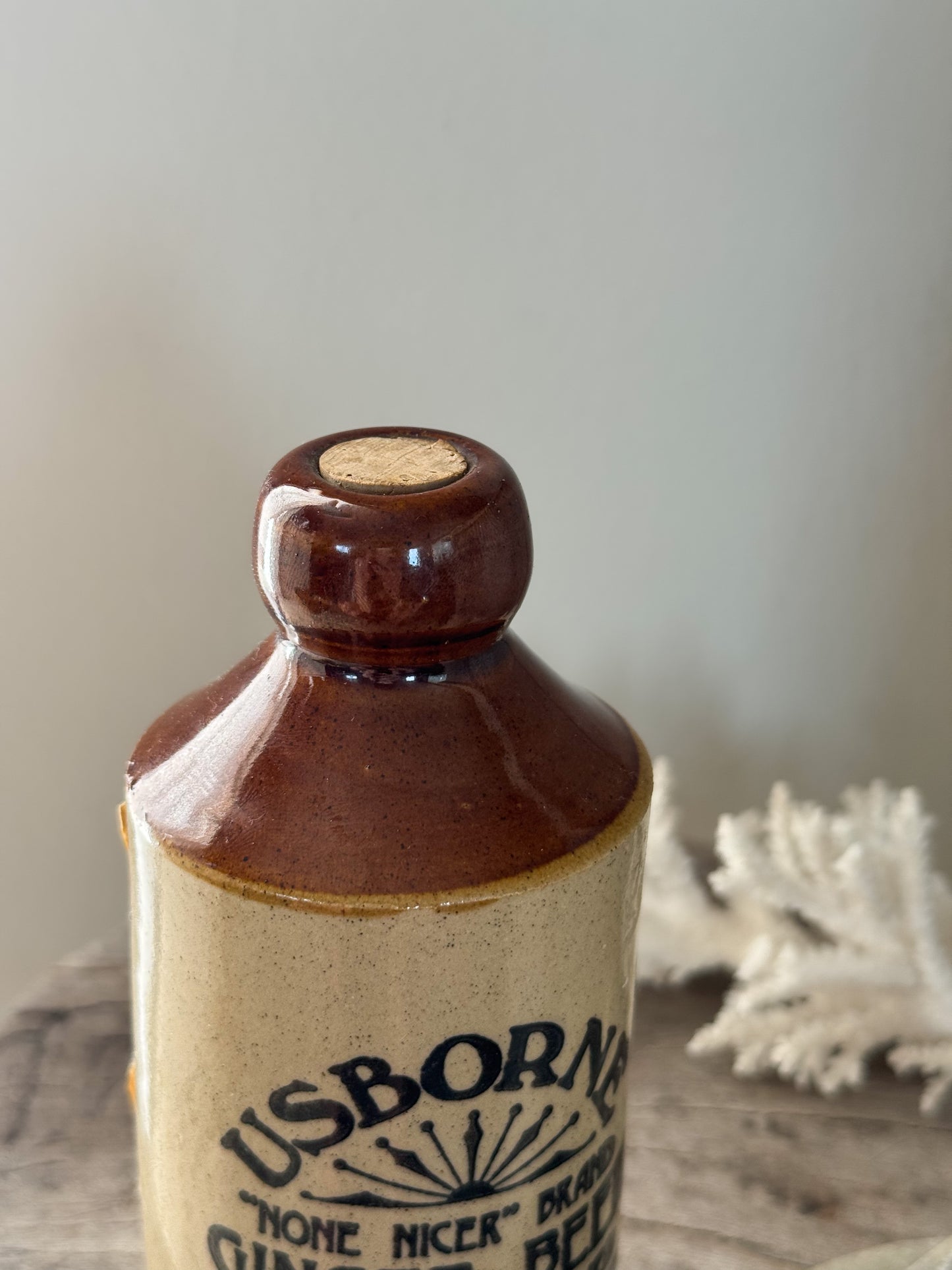 Vintage Usborne “None Nicer” Ginger Beer Bottle, 1960s–70s, Pearsons of Chesterfield