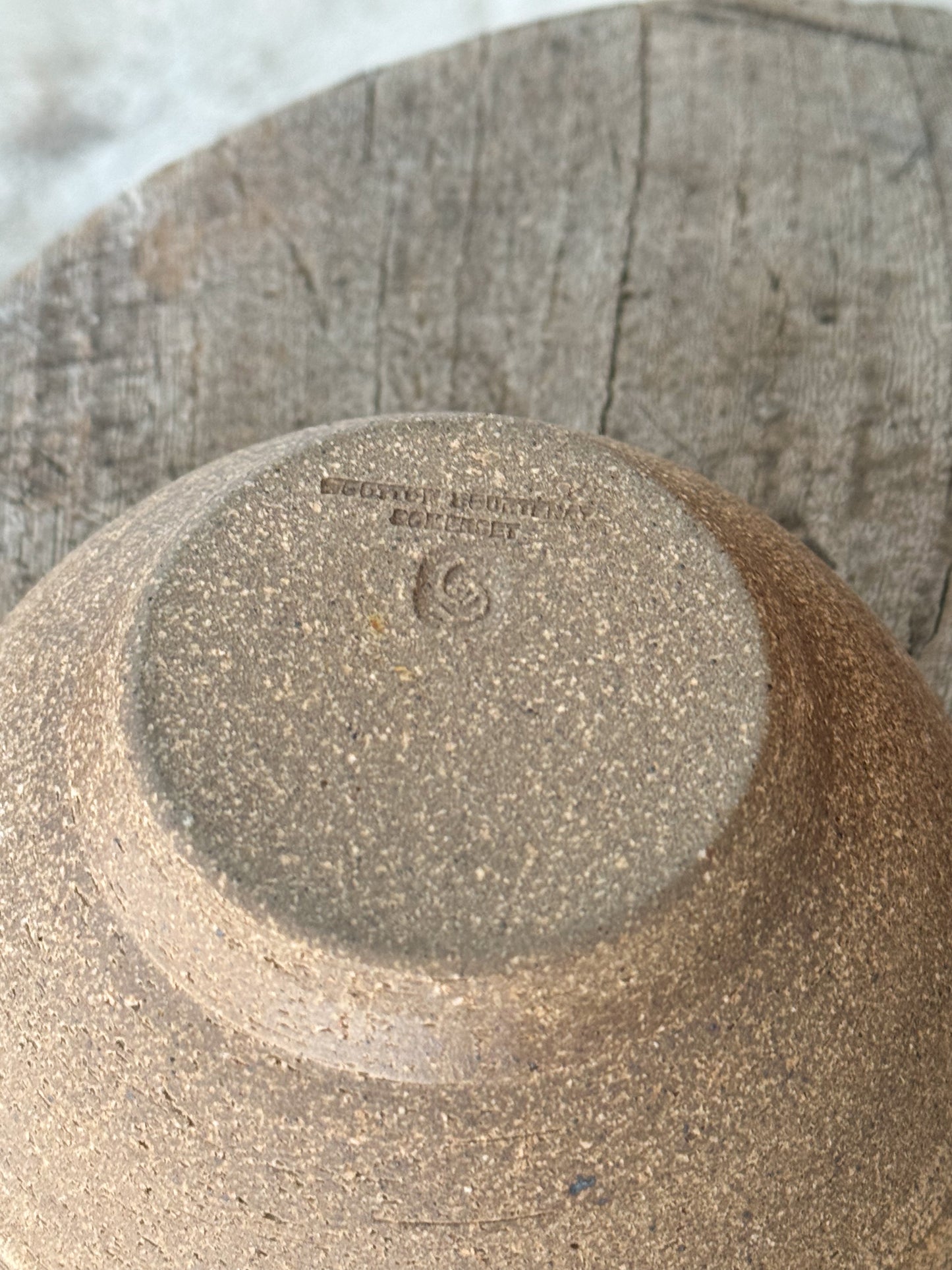 Olive Green Textured Studio Pottery Bowl, Michael Gaitskell Wootton Courtenay Pottery, Somerset