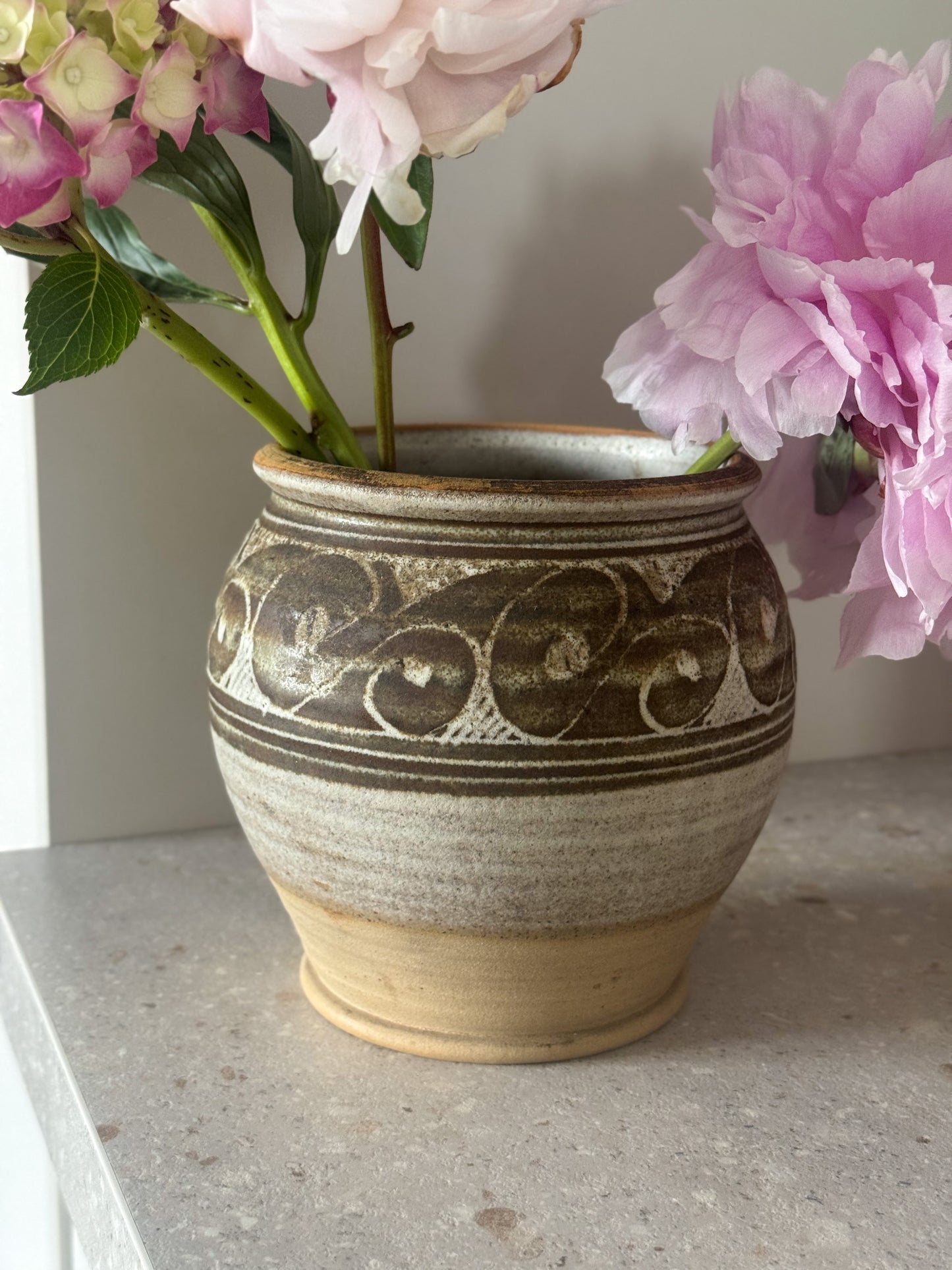 Large Vintage Studio Pottery Abstract Vessel