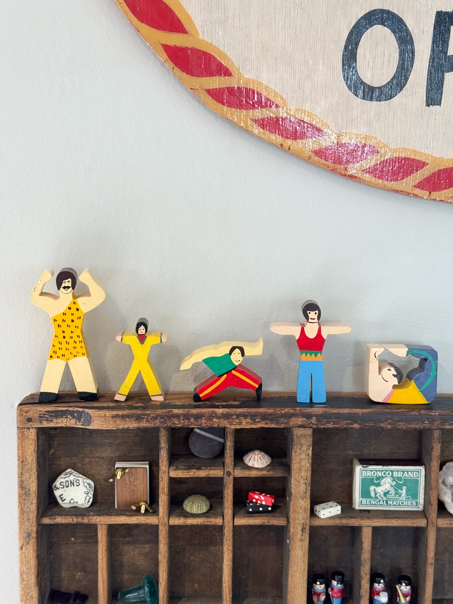 Vintage Hand-Carved and Hand-Painted Wooden Toy Figures (Multiple Options)