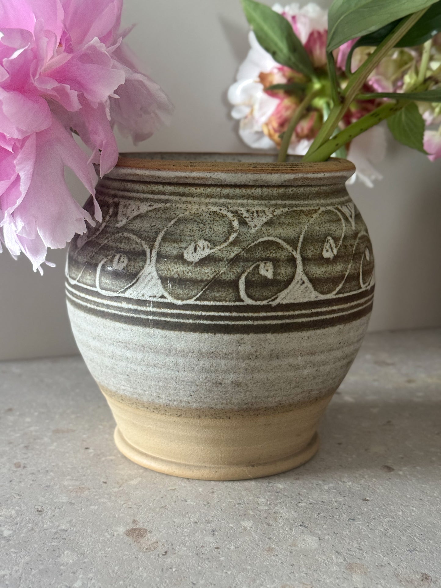Large Vintage Studio Pottery Abstract Vessel