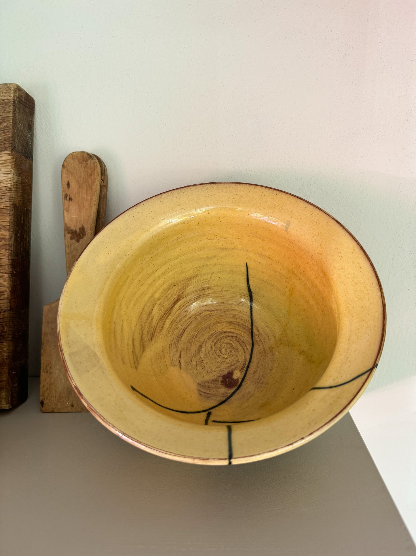 Abstract Studio Pottery Slipware Bowl