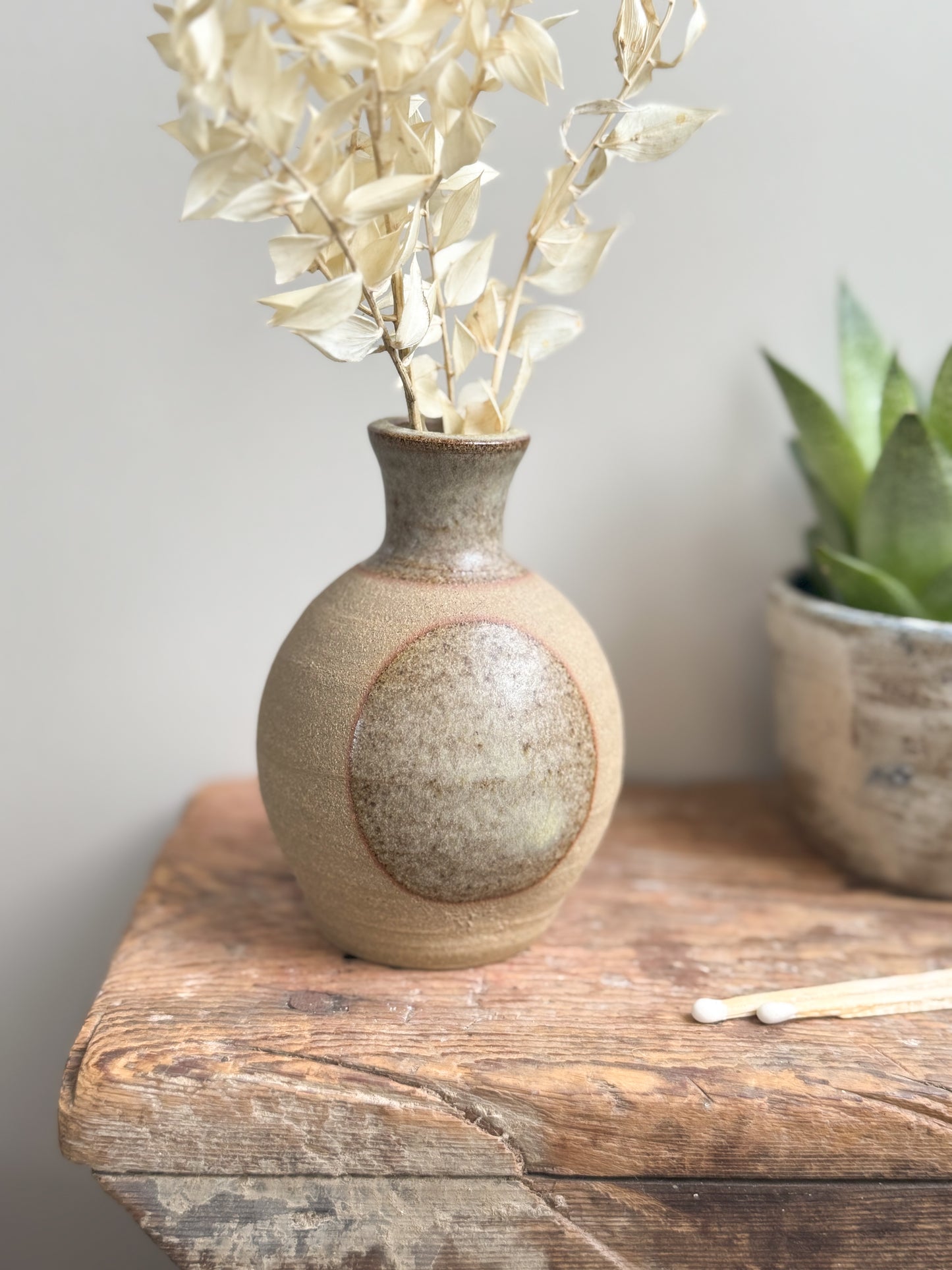 Vintage Studio Pottery Bottle Vase by St. Ives Pottery, Cornwall