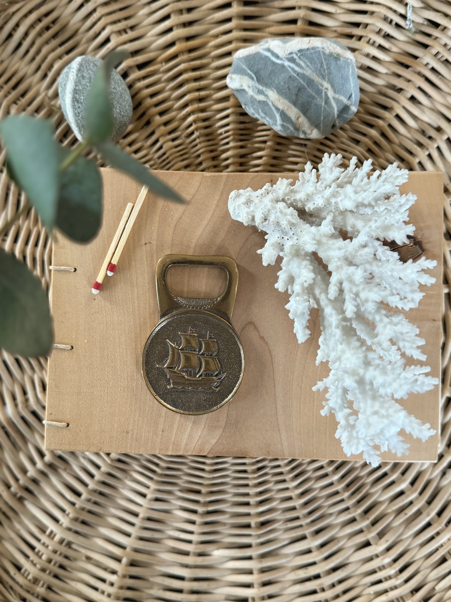 Vintage Brass Ship Bottle Opener