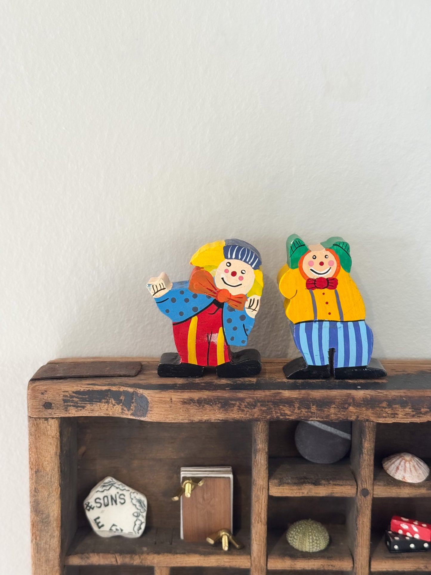 Vintage Hand-Carved and Hand-Painted Wooden Toy Figures (Multiple Options)