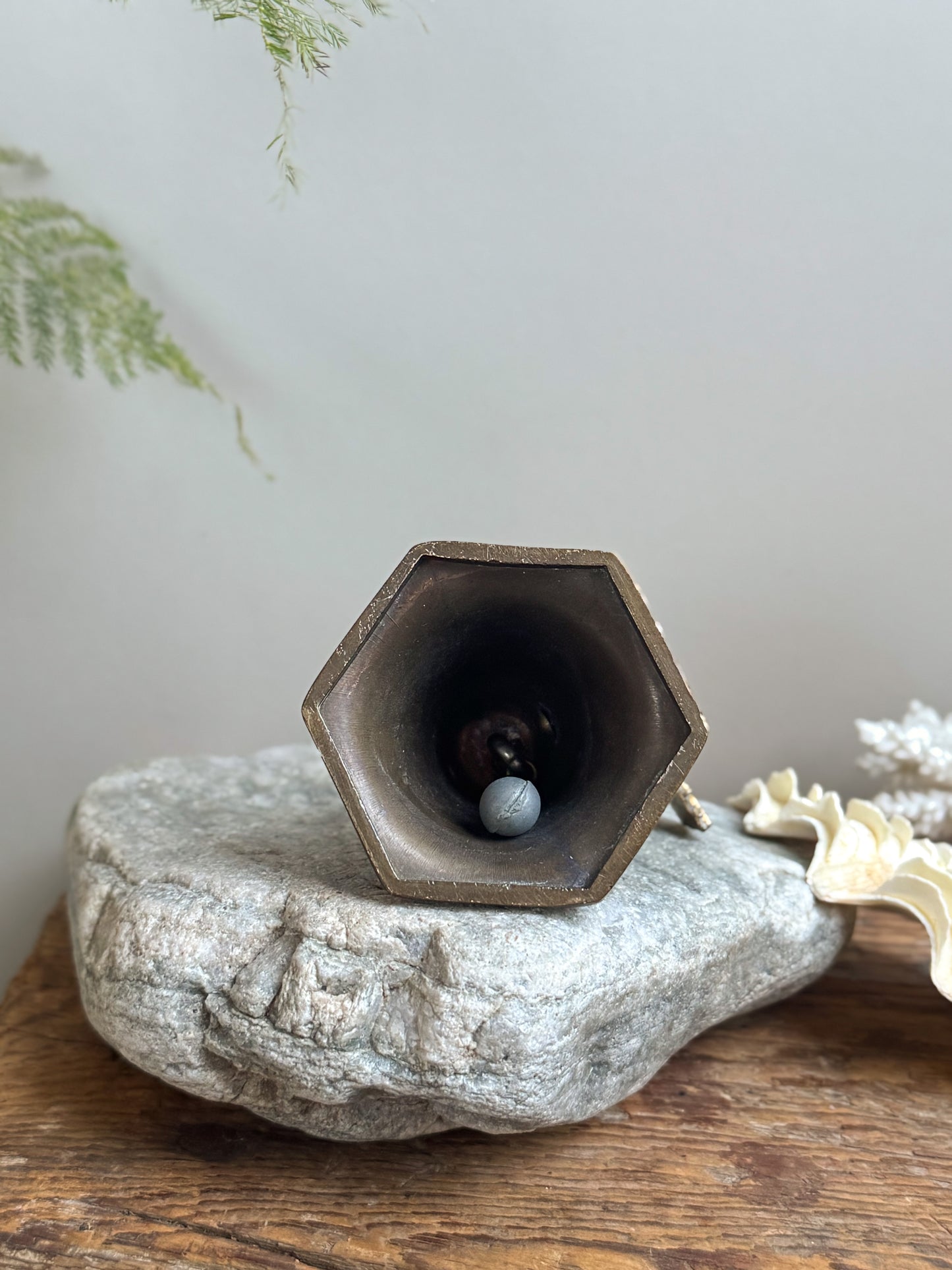 Vintage Solid Brass Windmill Bell