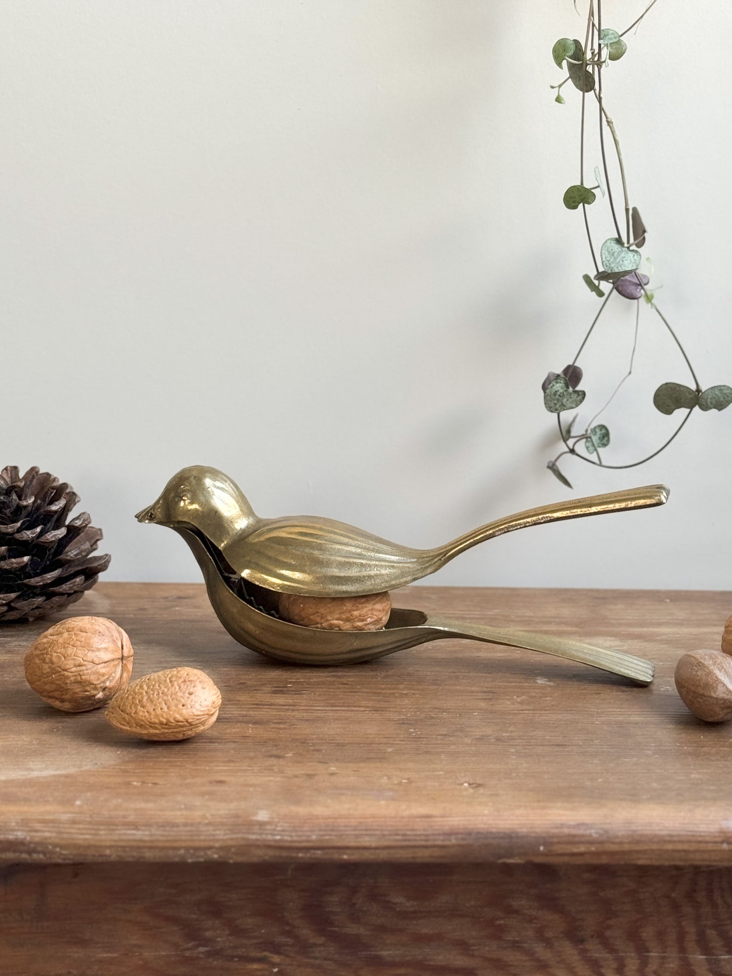 Very Rare Midcentury 1950s German Brass Bird Shaped Nutcracker