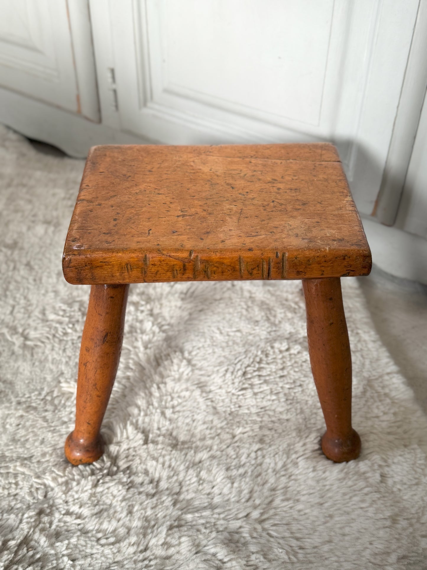 Antique Waxed Pine Milking Stool