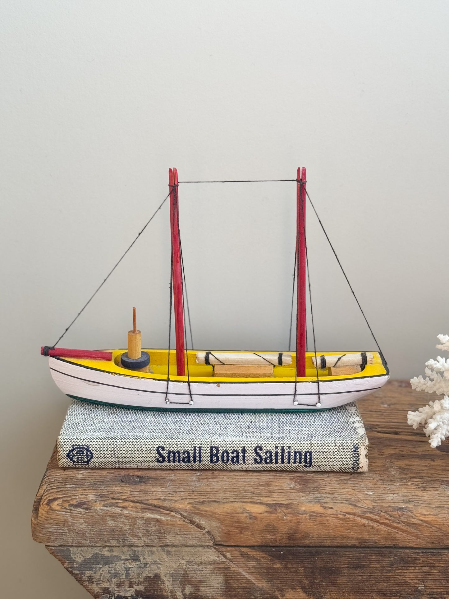 Vintage Wooden Sailing Boat