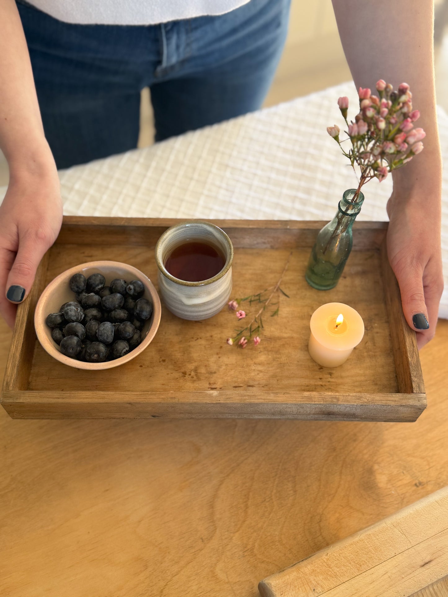 Vintage Handmade Wooden Trays