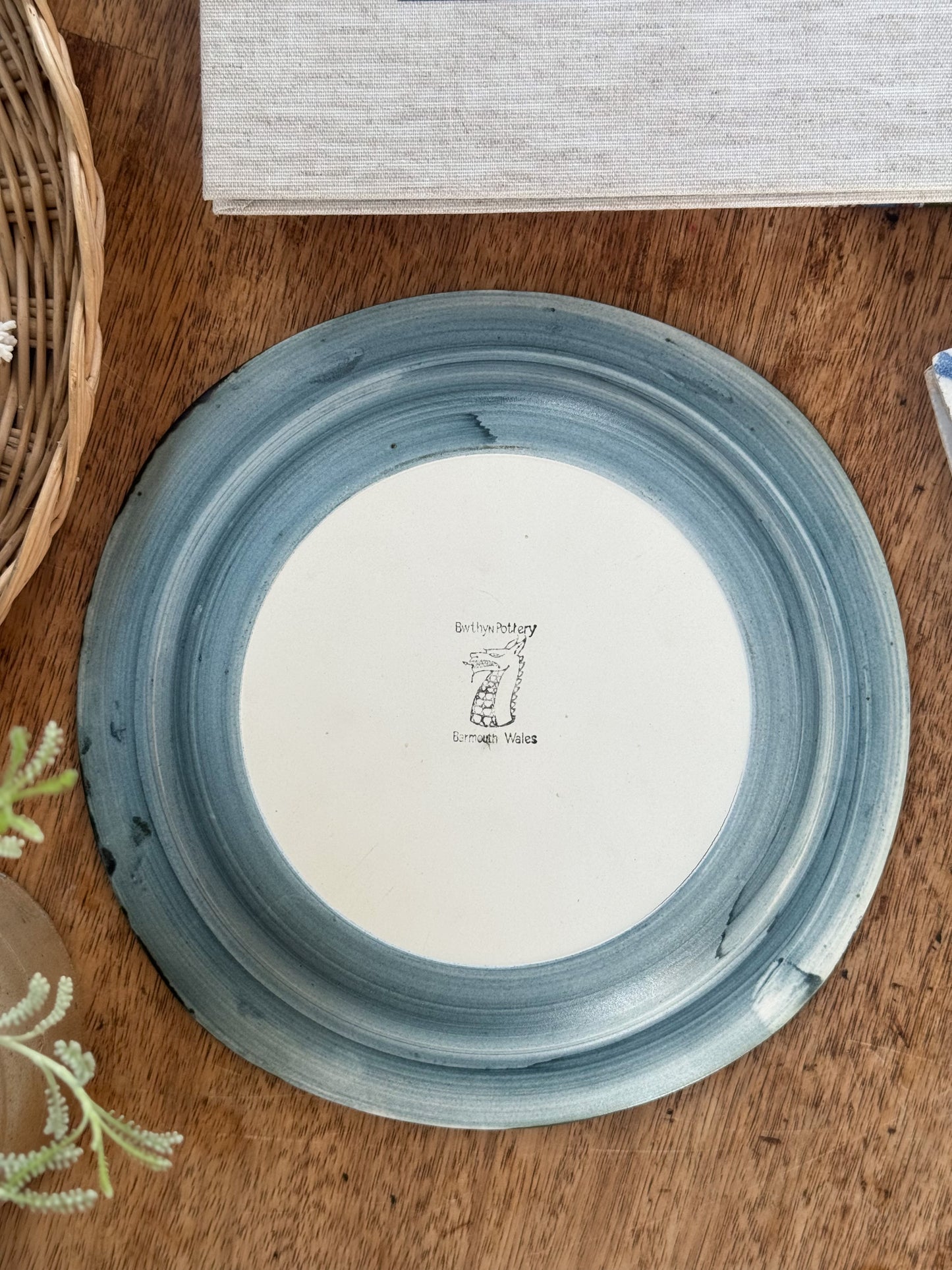 Incredible Vintage Bwthyn Pottery Plate, Barmouth, Wales (c.1950s–1970s)