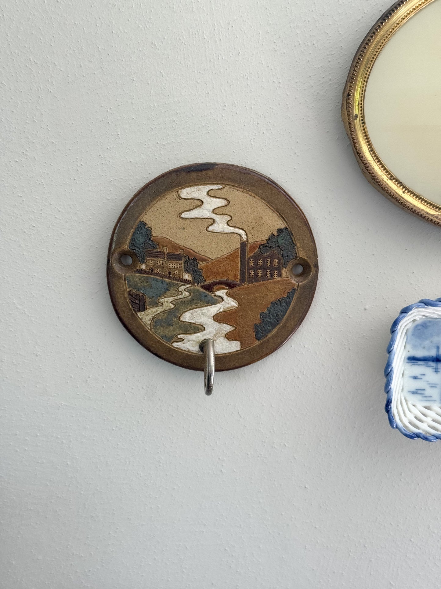 Studio Pottery Wall Hook by Christina Rangeley – Handcrafted Landscape Scene