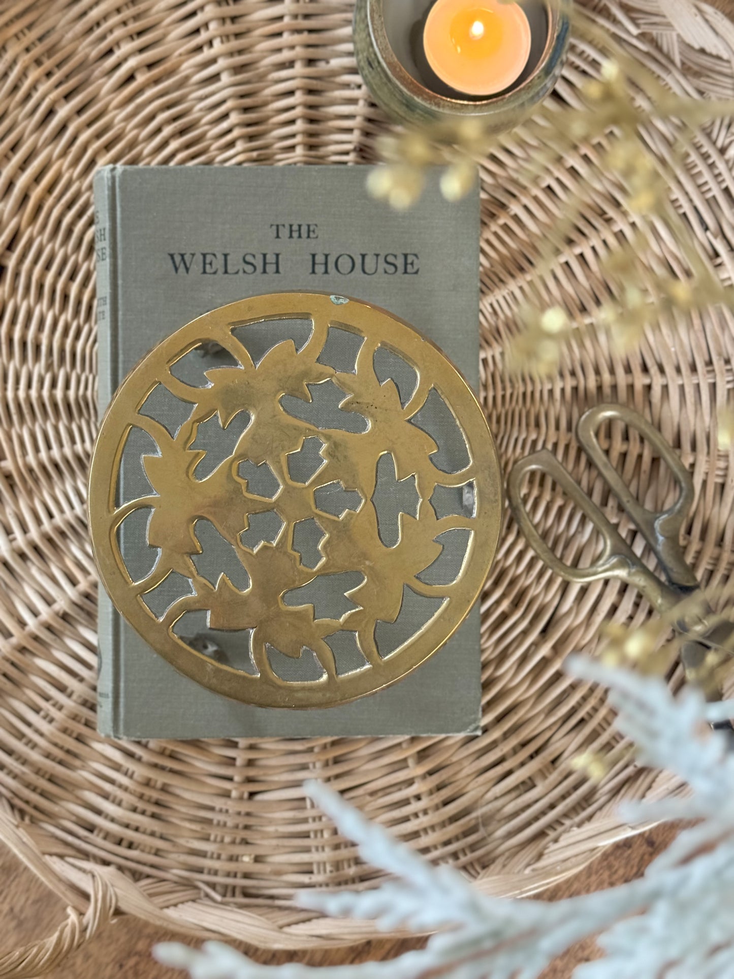 Vintage Brass Festive Trivet