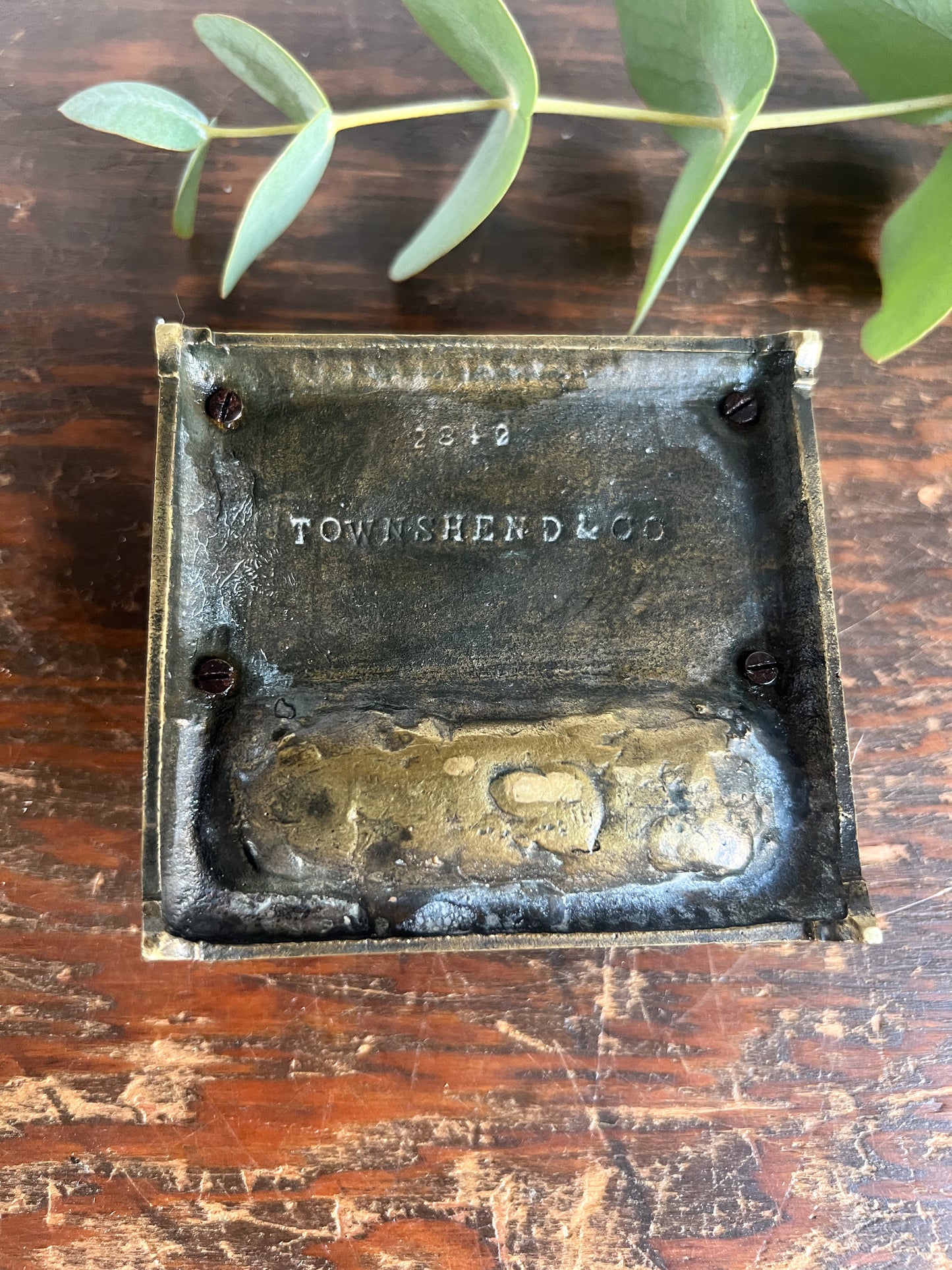 Antique Townshend & Co Brass Match Box