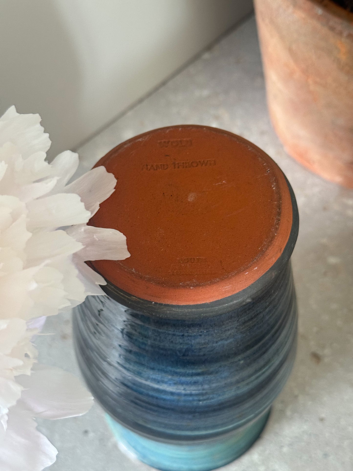 Vintage Handmade Studio Pottery Vase by Wold Pottery, Yorkshire
