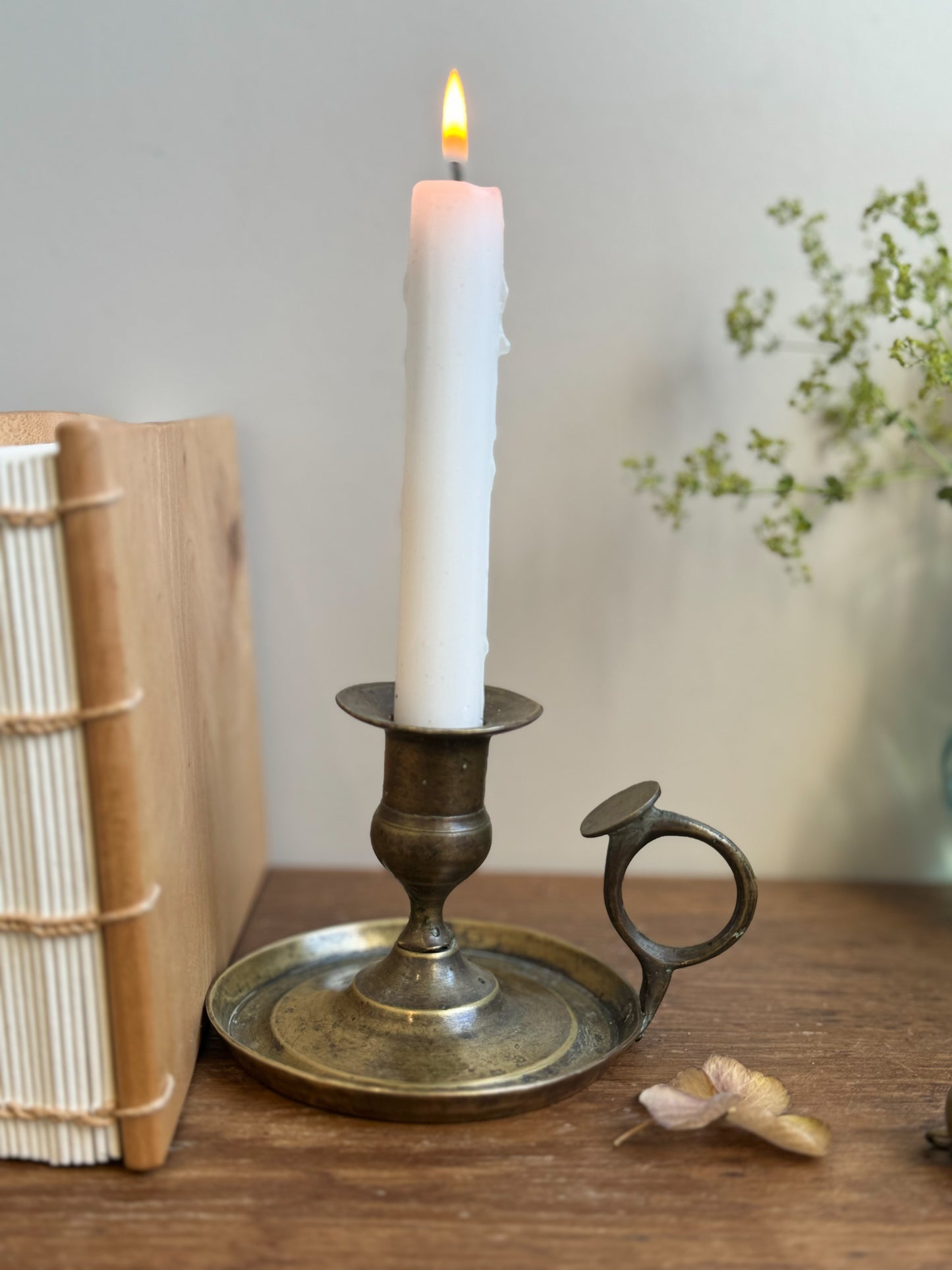 Antique Aged Brass Chamberstick