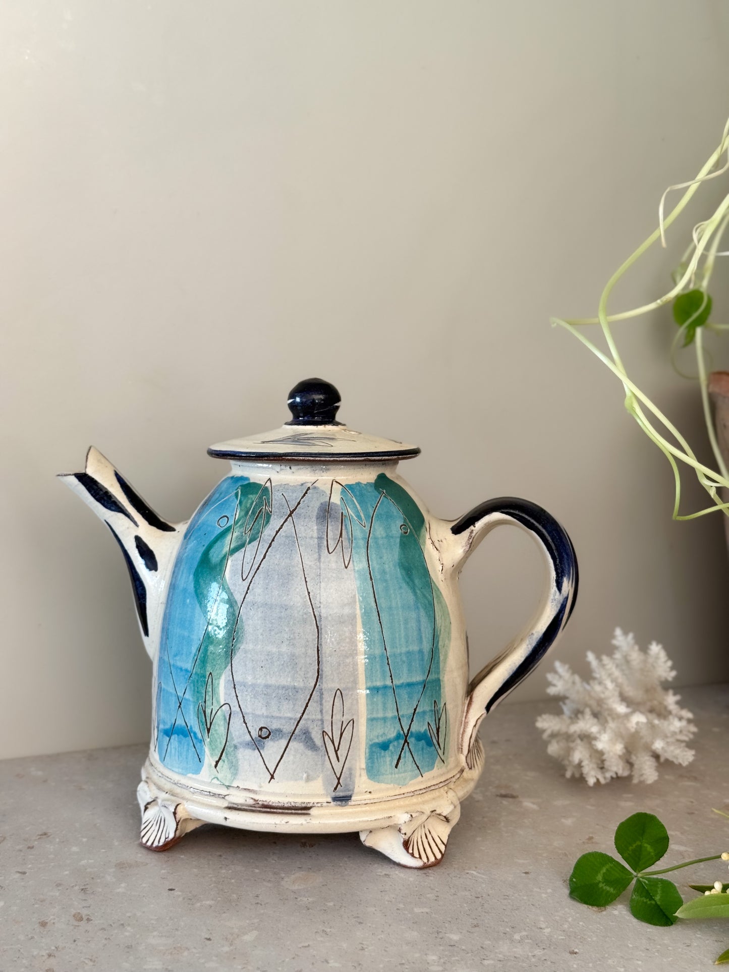 Very Rare Studio Pottery Teapot by Kevin Warren, Norfolk