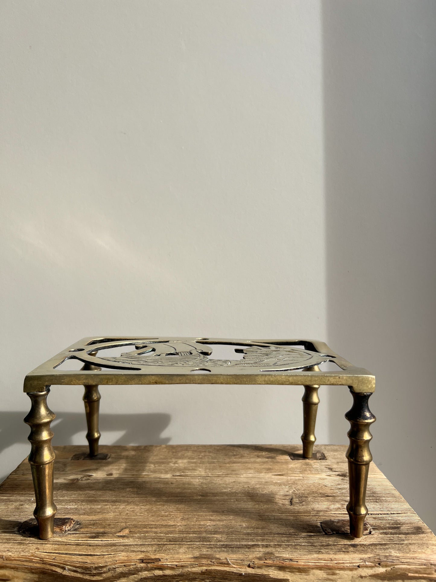 Antique Peerage Nautical Brass Trivet