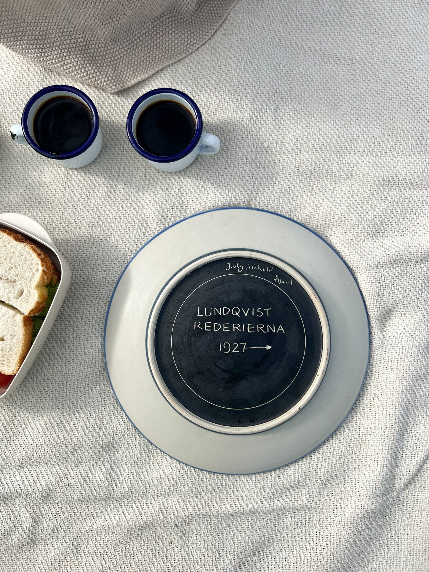 Judy Mäkelä Aland, Finland, Studio Pottery Ship Plate