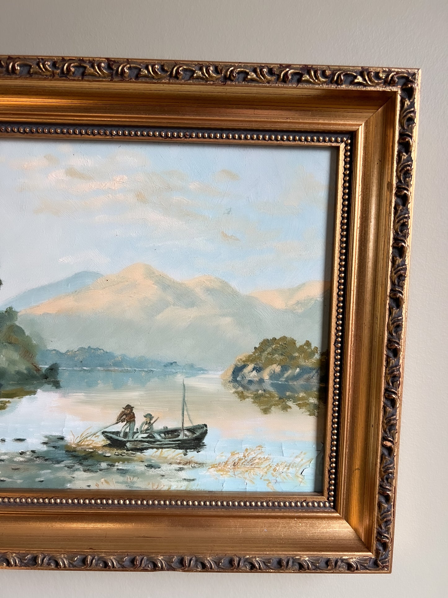 Original Framed Oil on Canvas • Sailing to Shore