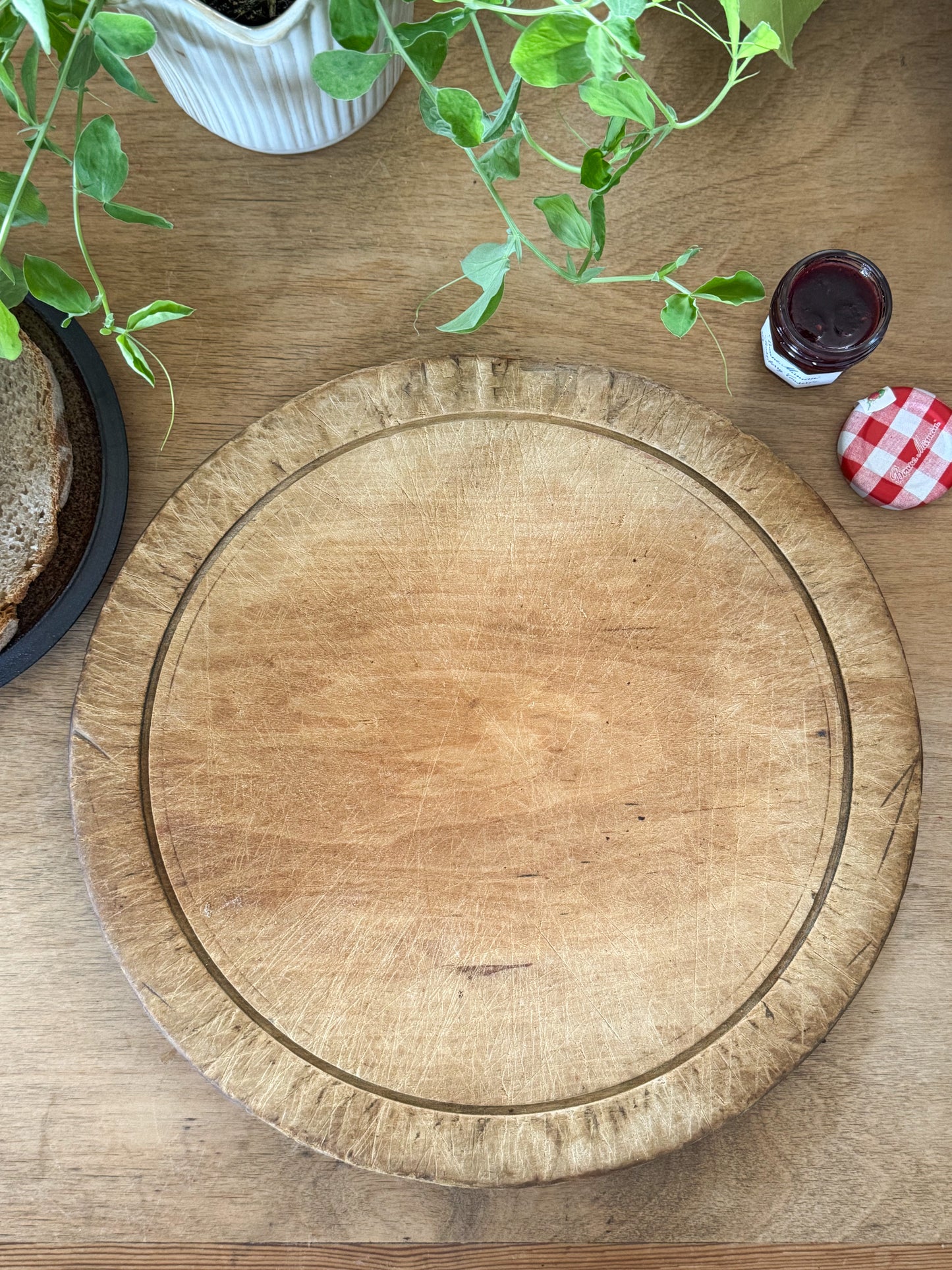 Antique Hand-Carved Sycamore Bread Board