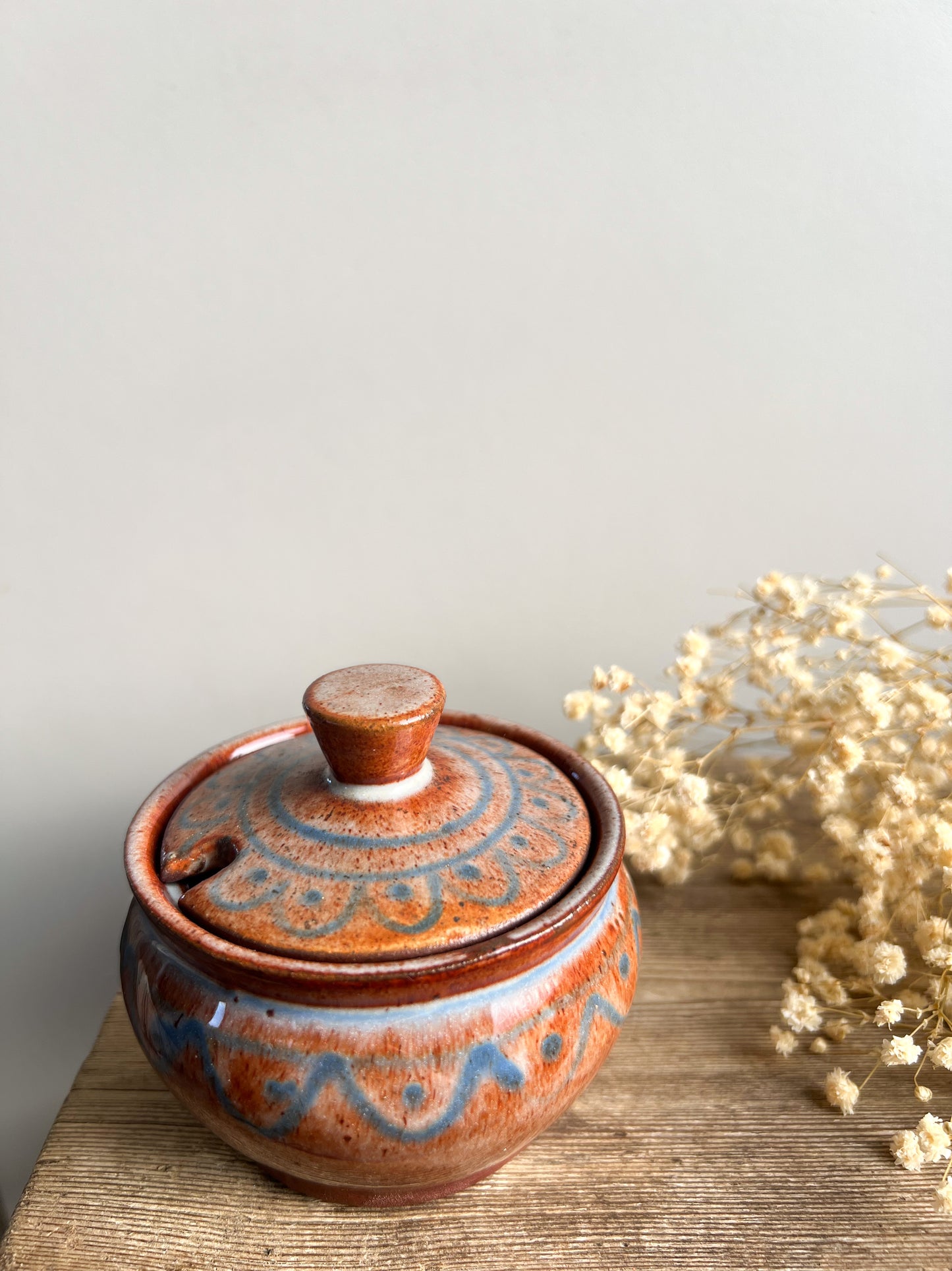 Terracotta Glazed Jam Pot