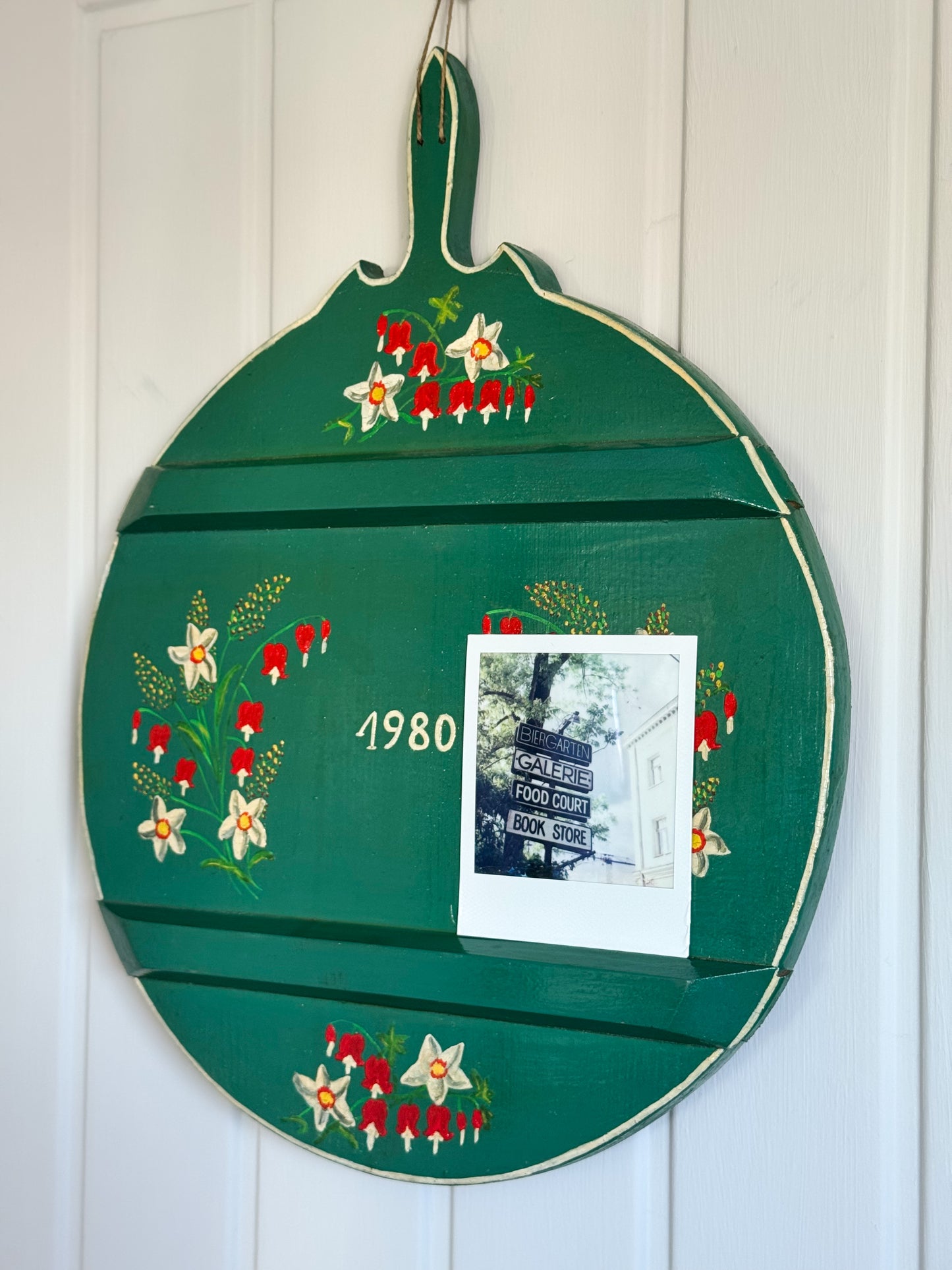 Vintage Hand-Painted Folk Art Plaque — West Berlin, 1980
