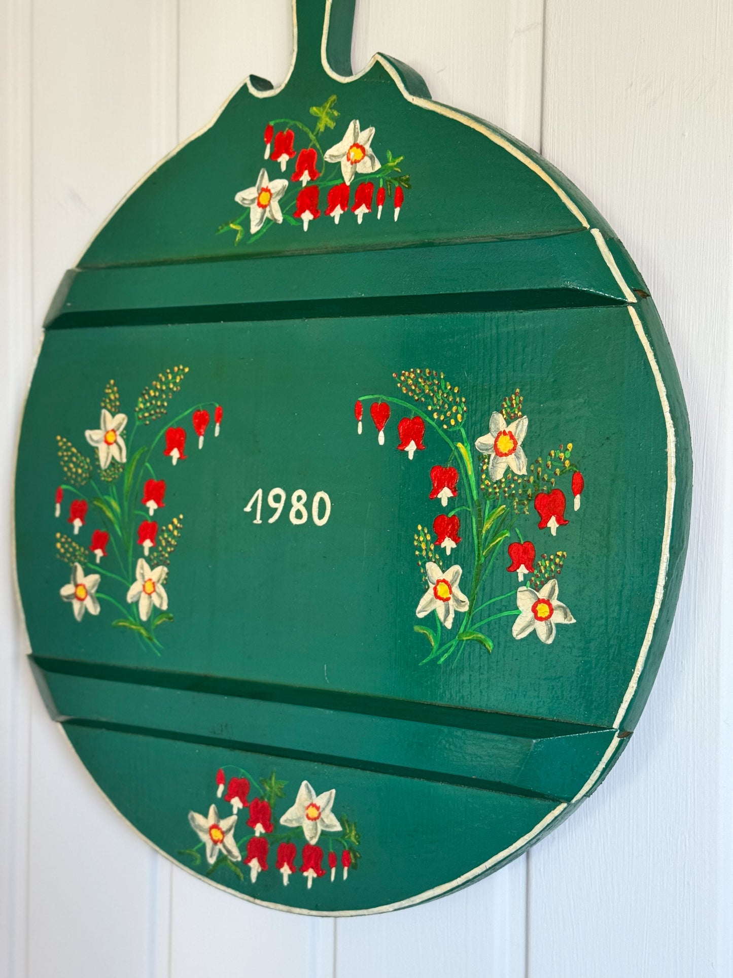 Vintage Hand-Painted Folk Art Plaque — West Berlin, 1980