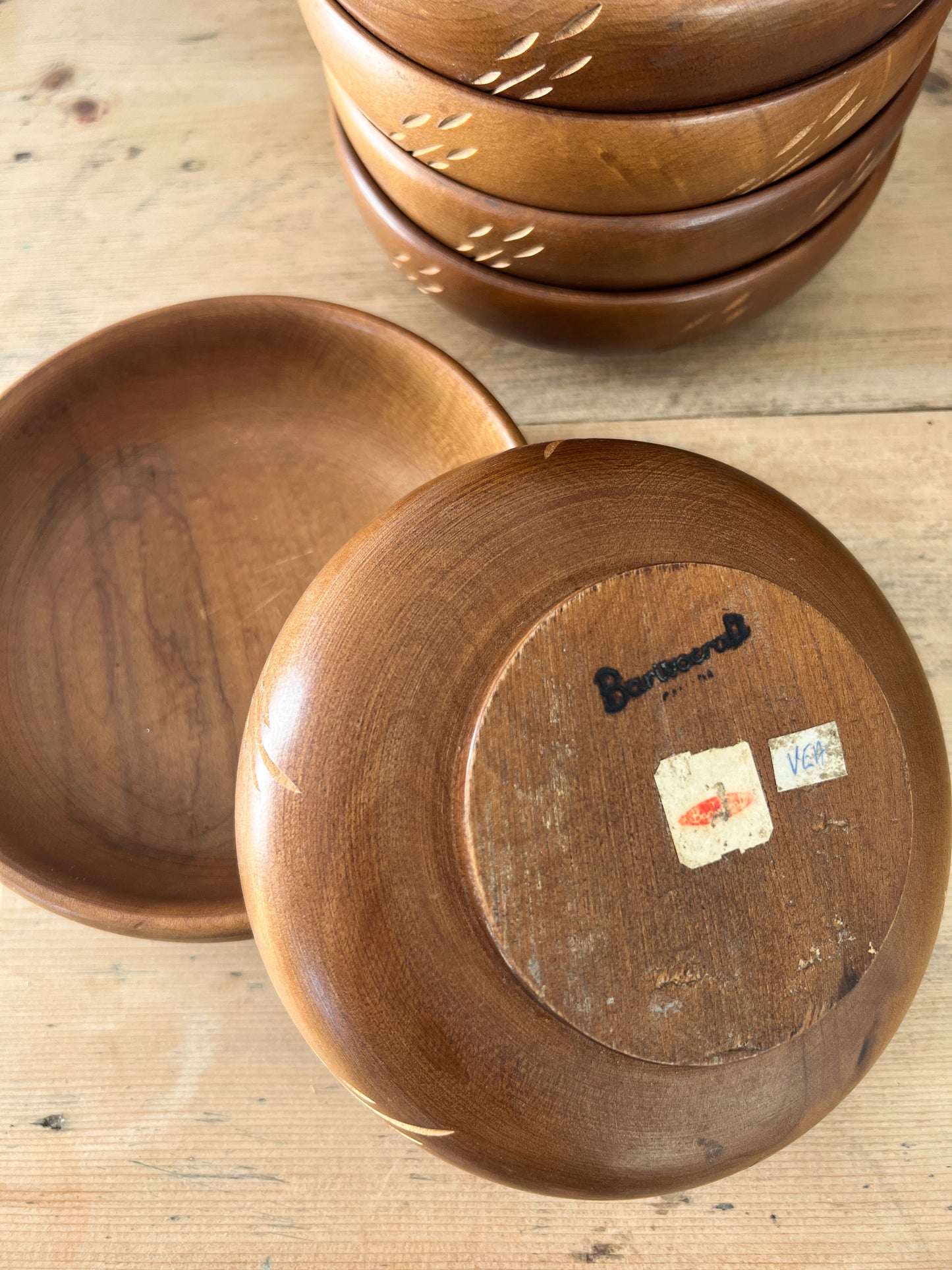 Midcentury Solid Teak Baribocraft Canada Bowls