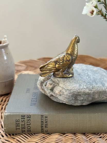 Vintage Solid Brass Miniature Dove