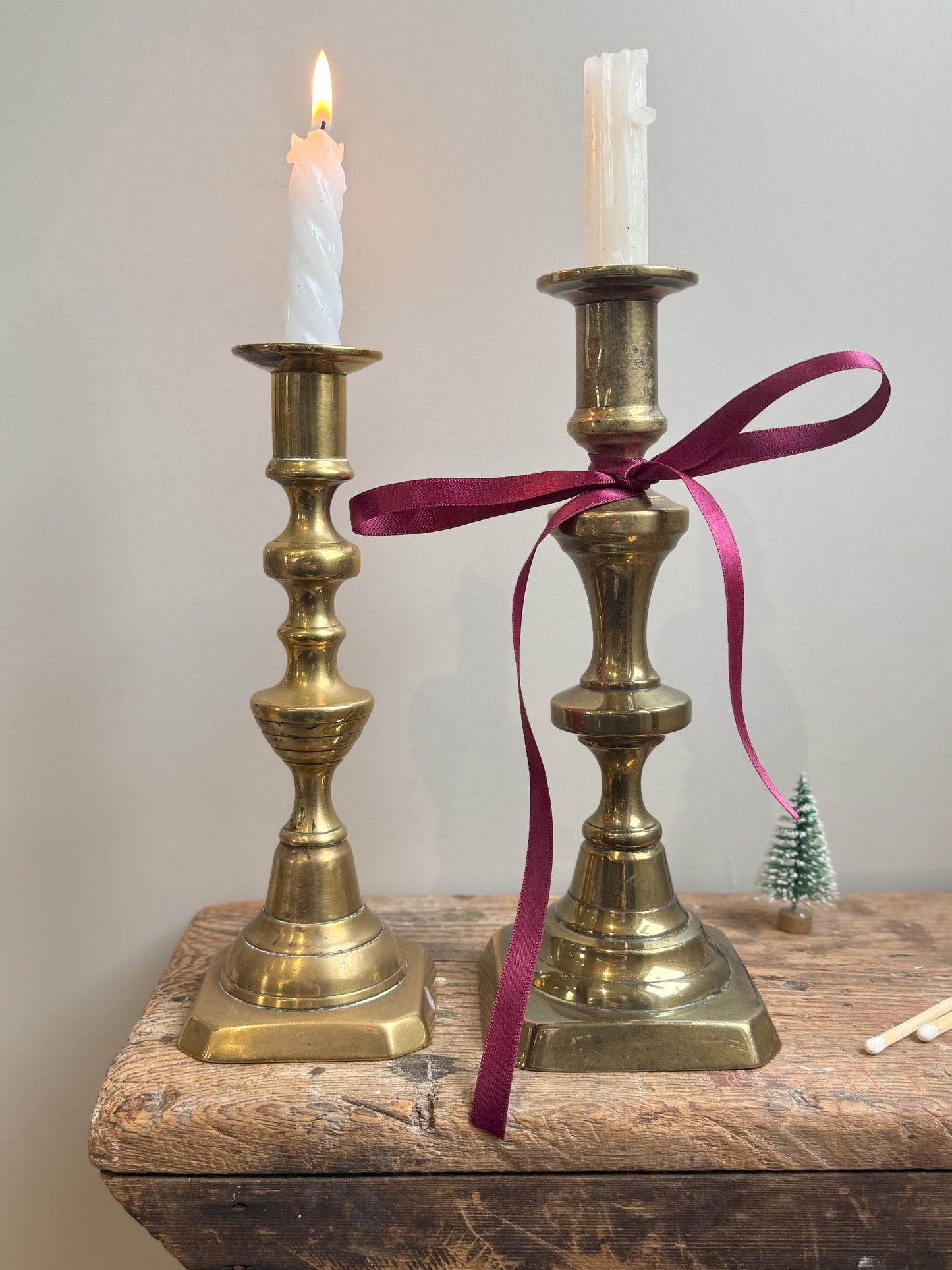 Antique Brass Candlesticks | Mismatched Pairs (Multiple Options)