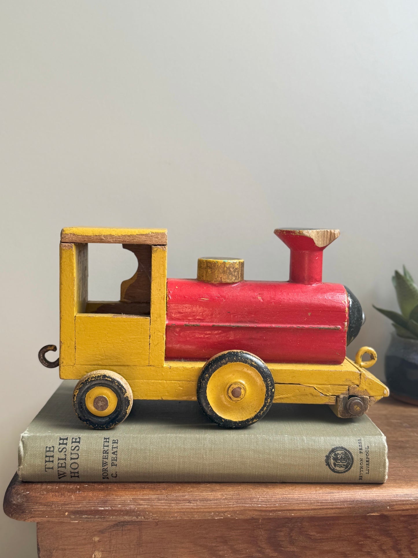 Aged Handmade Wooden Toy Train