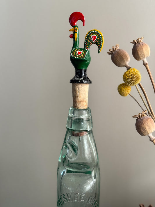 Vintage Portuguese Rooster Bottle Stopper