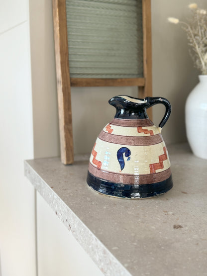 Vintage 20th Century Israeli Glazed Terracotta Jug