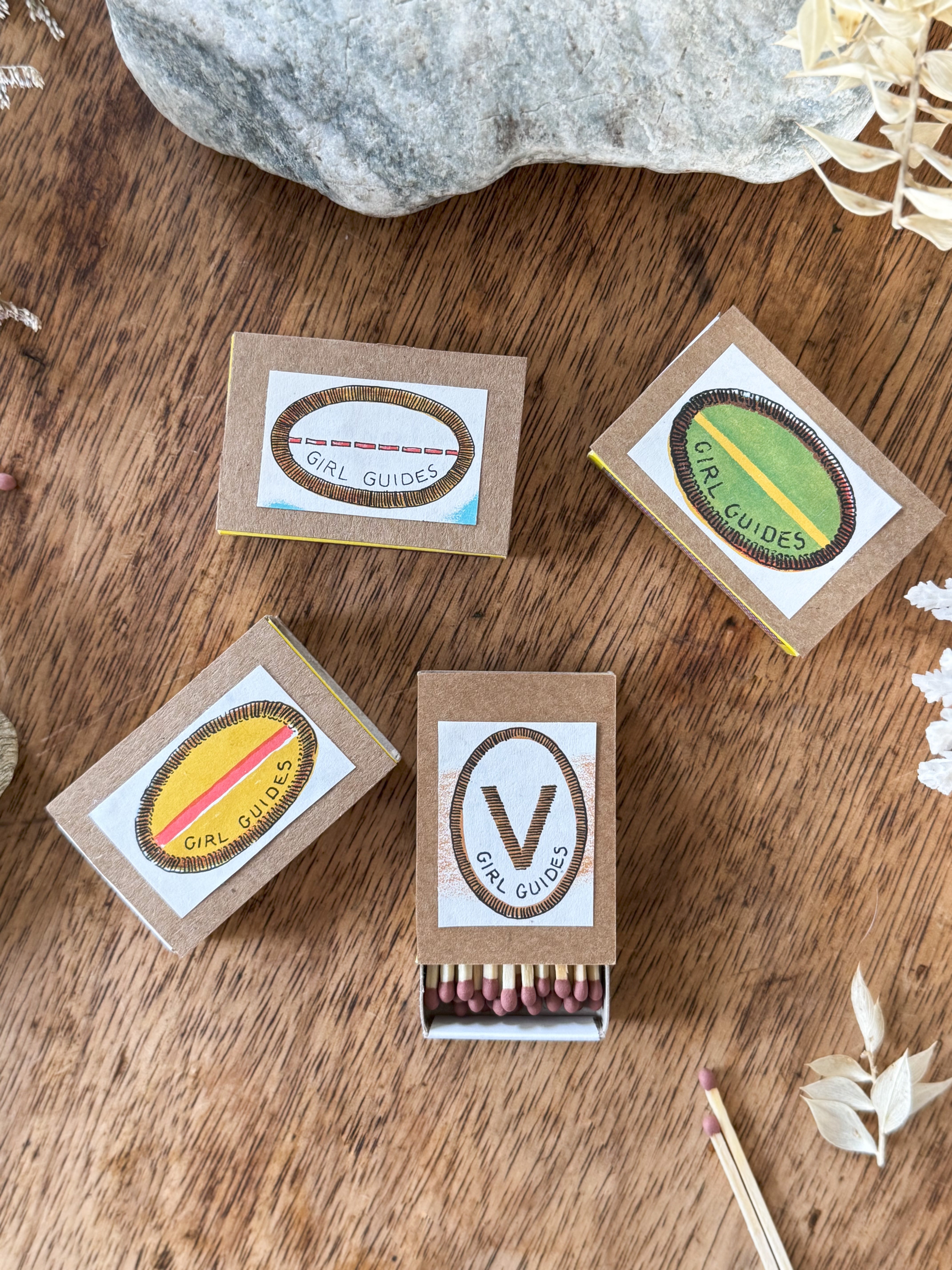 Handmade Match Set Handmade ‘Girl Guides’ Match Boxes with Safety Matches • Set of 4 ...