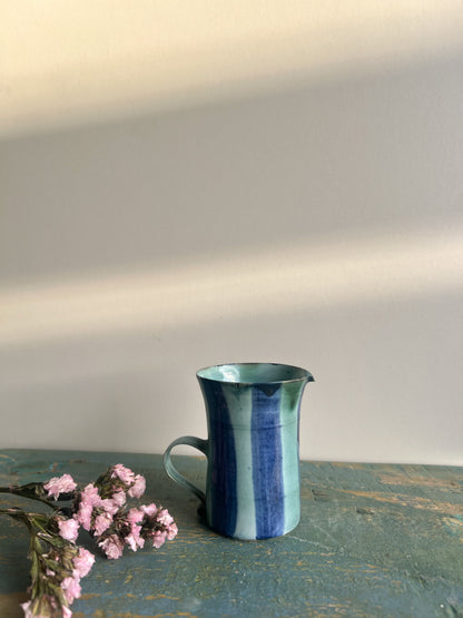 Striped Studio Pottery Glazed Milk Jug by Elizabeth MacPhail