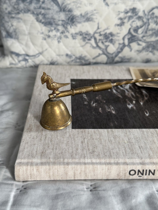 Vintage Handmade Solid Brass Bird Candle Snuffer