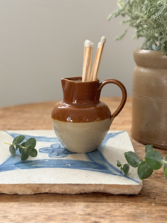 Antique Miniature English Stoneware Creamer