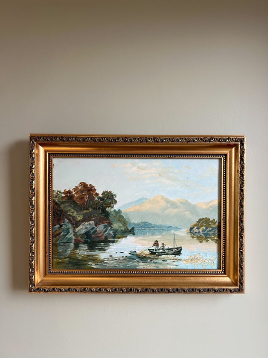 Original Framed Oil on Canvas • Sailing to Shore