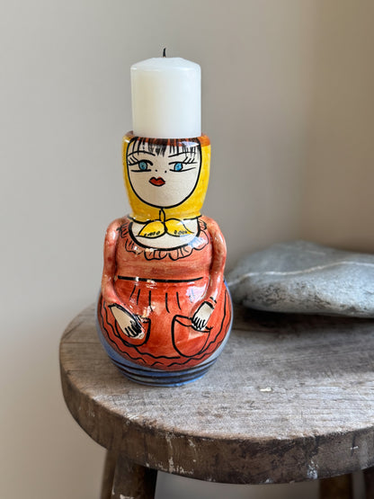 Vintage One-of-a-Kind Studio Pottery ‘Little Lady’ Vase