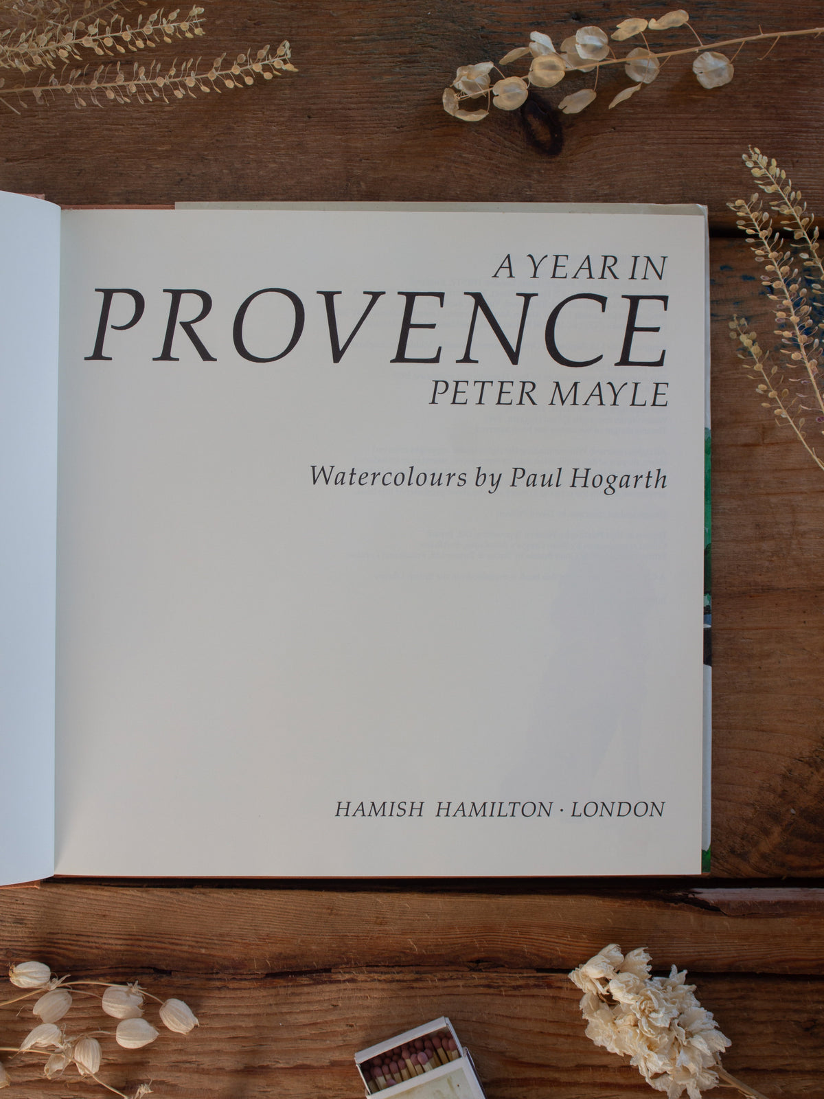 Vintage 1992 Illustrated First Edition of A Year in Provence by Peter Mayle, Watercolours by Paul Hogarth