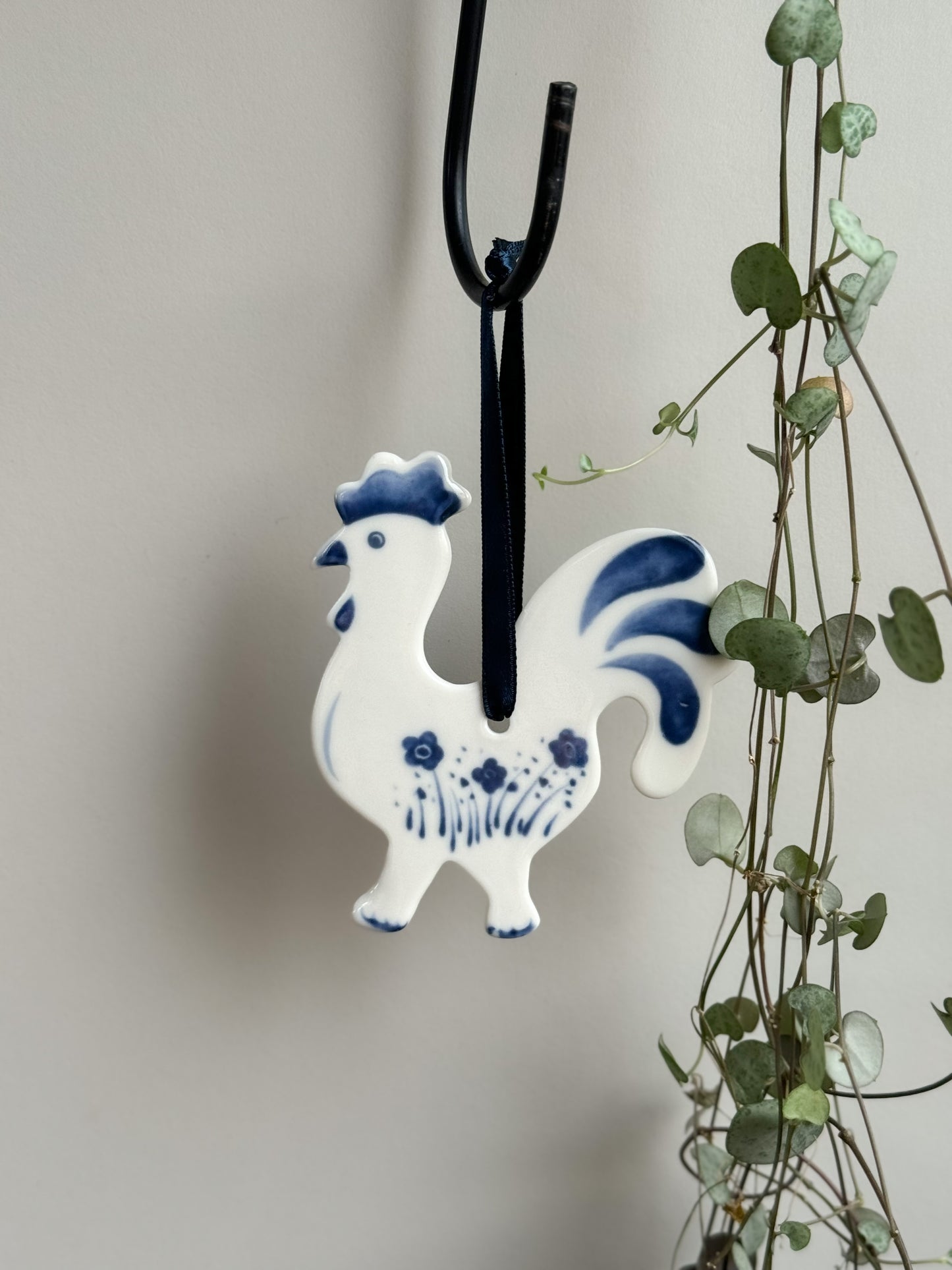 Vintage Russ Bertie Ceramic Rooster Ornament