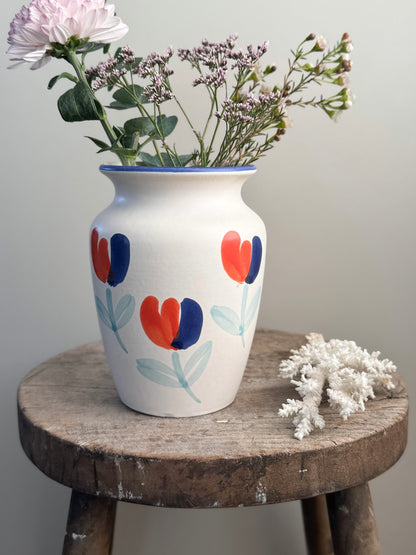Vintage Scheurich Hand-Painted Vase (Germany, 1970s)
