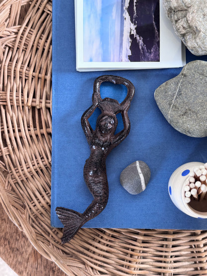 Vintage Cast Iron Mermaid Bottle Opener