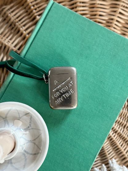 Vintage Silver Plated ‘A Match For You Anytime’ Vesta Case