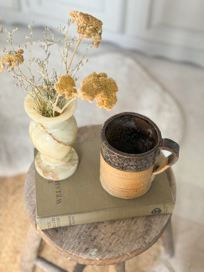 Vintage Onyx Pedestal Vase