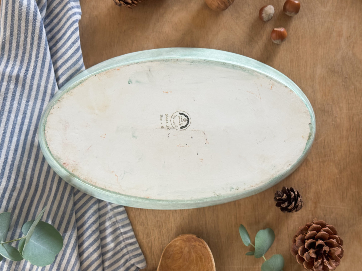 Vintage Hand-Painted “Duck Pond” Ovenproof Serving Dish - Signed by M. Hodgett